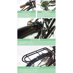 自転車 26インチ LEDオートライト シティ...の詳細画像3