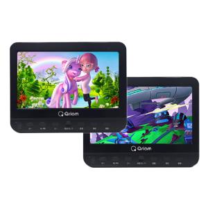 YAMAZEN Qriom 11.4インチヘッドレストDVDツインモニター キュリオム ポータブルDVDプレーヤー ヘッドレストモニター
