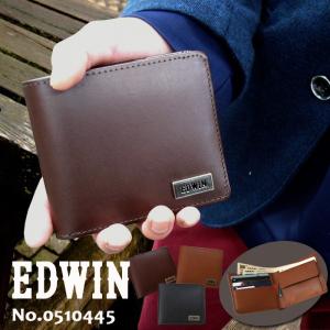 財布 二つ折り メンズ レディース 革 レザー 人気 ブランド EDWIN  エドウィン 0510745 0510445 コンパクト 送料無料｜chama-shop