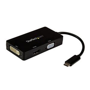 StarTech.com 3 in 1 USB Type-Cマルチアダプタ 4K/30Hz USB-C - HDMI/DVI/VGA ブラック CDP｜chamo-shop