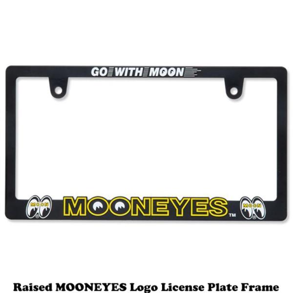 ムーンアイズ　MOONEYES レイズド ムーンアイズ ロゴ ライセンス プレート フレーム