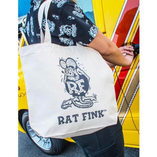 ラットフィンク Rat Fink NEWカラートートバッグ (ホワイト）アメ車 車 カー バイク  ...