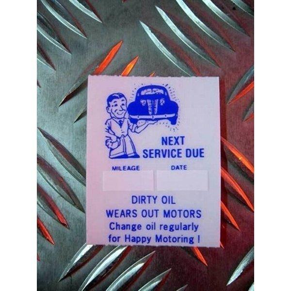 ステッカーメカニック 　OILチェンジ（sd-02：SERVICE -BLUE） / アメリカ整備用...