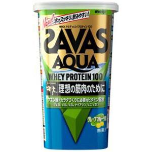 ザバス(SAVAS)　アクア　ホエイプロテイン100　グレープフルーツ風味　294g　14食分　【プロテイン】｜champion-drug