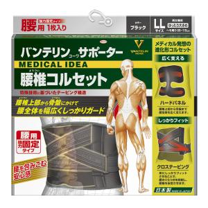 バンテリンコーワサポーター 腰椎コルセット LLサイズ（へそ回り95〜115ｃｍ）