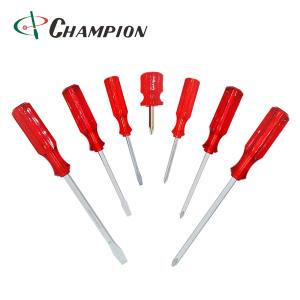 タガネドライバー -15×38 マイナス 貫通タイプ 座金付 グリップ付 柄付