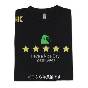 空手 Tシャツ OSS   LARGE 長袖 黒  受注生産商品｜champonline