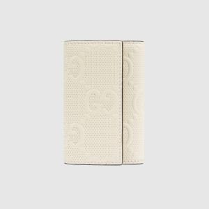 い出のひと時に とびきりのおしゃれを ブランド専門店 Gucci レザー シルバー ホワイト キーホルダー キーケース Gucci グッチ キーケース 財布 帽子 ファッション小物 Www Sanjaycomedy Com