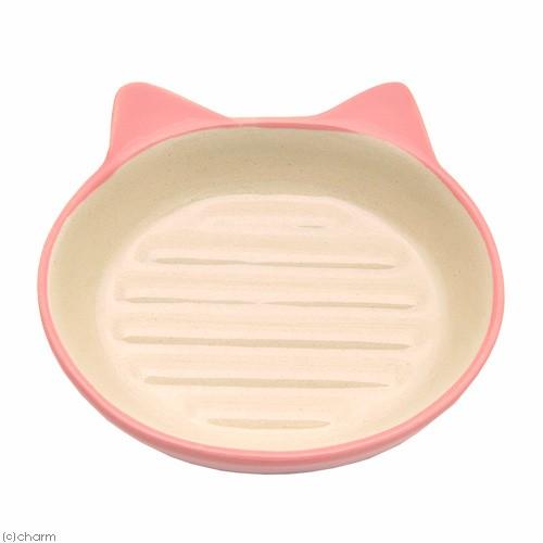 プラッツ　ペットレジオスデザイン　イージーダイナーキャットディッシュ　ピンク