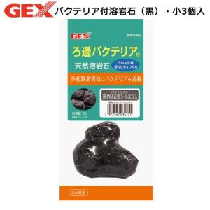 ＧＥＸ　バクテリア付溶岩石（黒）・小３個入