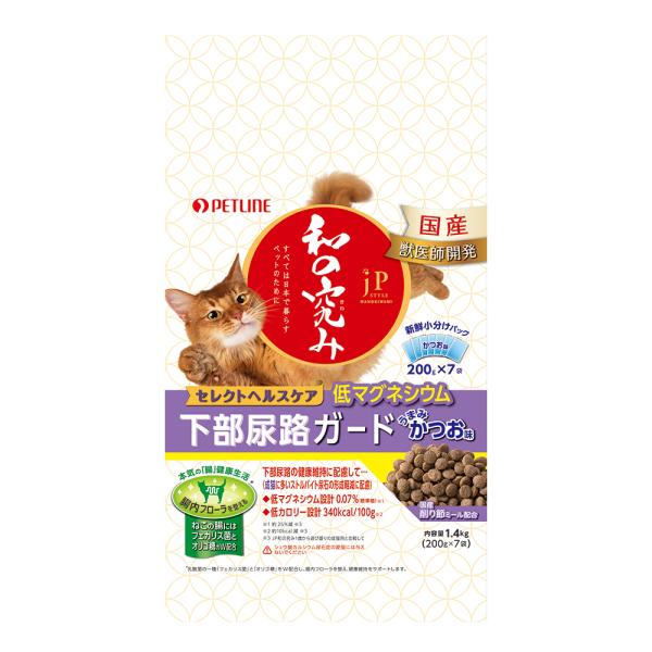 キャットフード　ペットライン　ＪＰスタイル　和の究み　猫用セレクトヘルスケア　下部尿路ガード　低マグ...