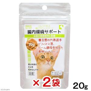 猫　サプリ　ドクターヴォイス　猫にやさしいトリーツ　腸内環境サポート　２０ｇ　２袋｜chanet