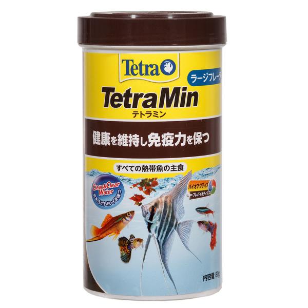 テトラミン　ラージフレーク　８０ｇ　善玉菌を増やし水キレイ　消化抜群のフレークフード熱帯魚　熱帯魚　...