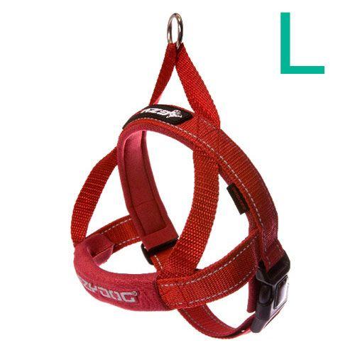 犬　ハーネス　イージードッグ　クイックハーネス　Ｌ（胴周り６２〜８４ｃｍ）　レッド　大型犬用