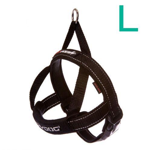 犬　ハーネス　イージードッグ　クイックハーネス　Ｌ（胴周り６２〜８４ｃｍ）　ブラック　大型犬用