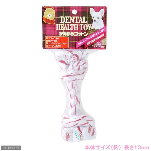 スーパーキャット　かみかみコットン　イチゴの香り　ＳＳ　犬　犬用おもちゃ　デンタルケア