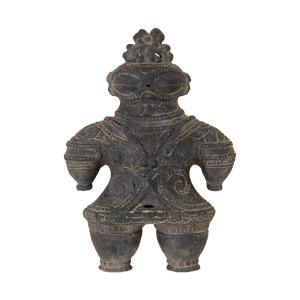 チャーム（charm） ハニワの土偶 （炭化）（高さ11．7cm