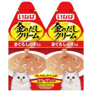 いなば　金のだしクリーム　まぐろ　しらす入り　６０ｇ　（３０ｇ×２）　キャットフード　金のだし