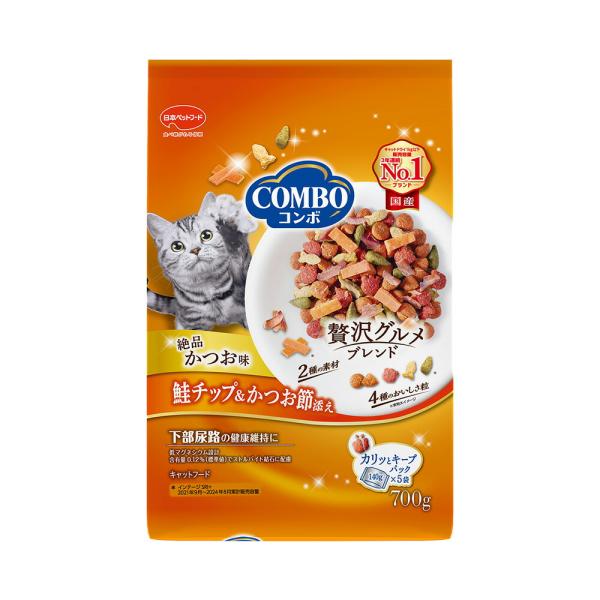 キャットフード　コンボ　キャット　かつお味・鮭チップ・かつおぶし添え　７００ｇ（小分け１４０ｇ×５袋...