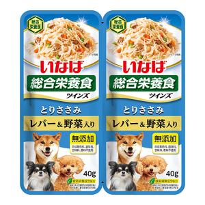 いなば　ツインズ　とりささみ　レバー・野菜入り　８０ｇ（４０ｇ×２）