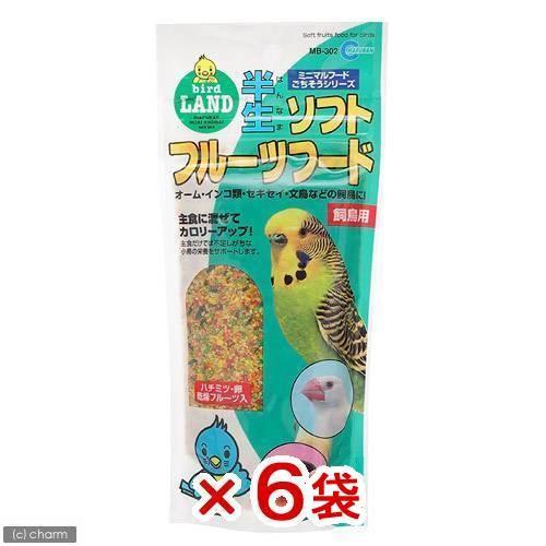 マルカン　半生ソフトフルーツフード　１００ｇ×６袋　飼鳥用　鳥　おやつ　フルーツ