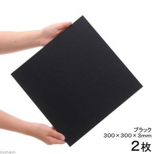 プラパール　６０ｃｍ水槽用マット　ブラック　３０×３０ｃｍ　２枚｜chanet