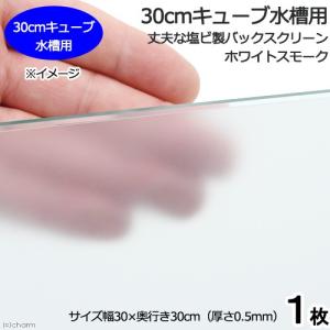 ３０ｃｍキューブ水槽用　丈夫な塩ビ製バックスクリーン　３０×３０ｃｍ　ホワイトスモーク｜chanet