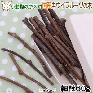 国産　キウイフルーツの木　細枝　６０ｇ　かじり木　小動物・猫のおもちゃ