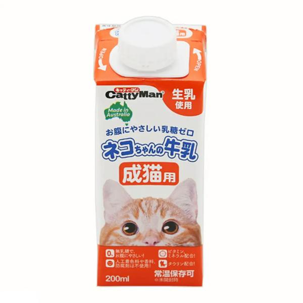 キャティーマン　ネコちゃんの牛乳　成猫用　２００ｍｌ×２４本　猫　ミルク