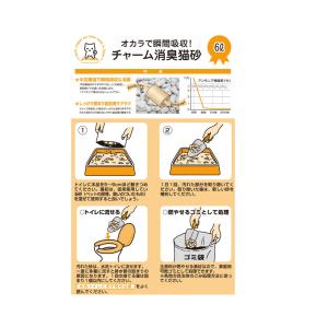 国産猫砂 おからで瞬間吸収 チャーム消臭猫砂 ...の詳細画像2