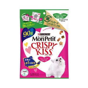 アウトレット品　モンプチ　クリスピーキッス　シーフードセレクト　９０ｇ（６ｇ×１５袋入）キャットフード　おやつ　訳あり