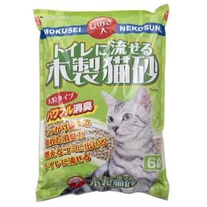 猫砂 常陸化工 ひのき入 トイレに流せる木製猫砂...の商品画像