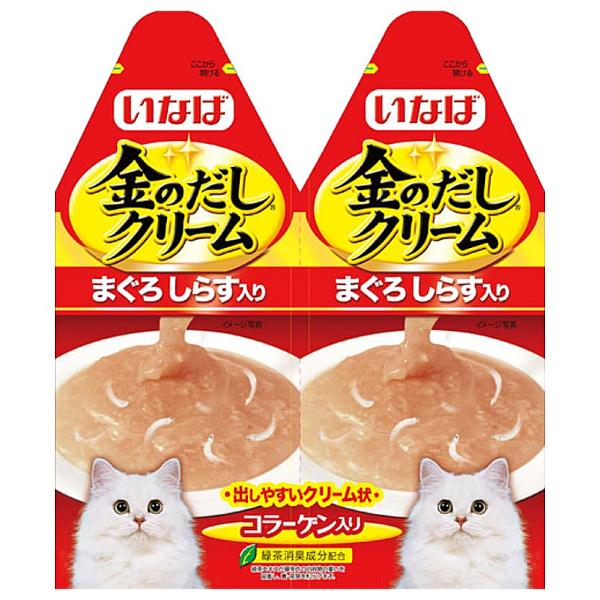 いなば　金のだしクリーム　まぐろ　しらす入り　６０ｇ（３０ｇ×２）　１２袋入り　キャットフード　金の...