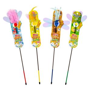 猫じゃらし　アソート　ペッツルート　カシャカシャじゃれる（スティックタイプ）４種各１本　猫　猫用おもちゃ