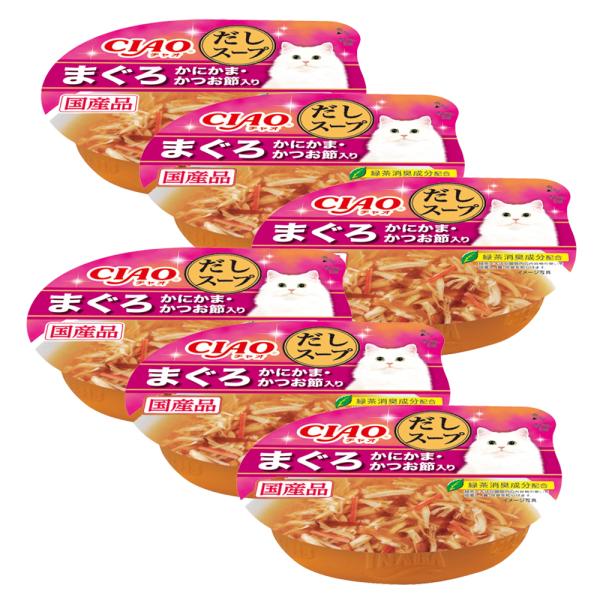 いなば　ＣＩＡＯ　チャオ　このままだしスープ　まぐろ　かにかま・かつお節入り　６０ｇ×６個