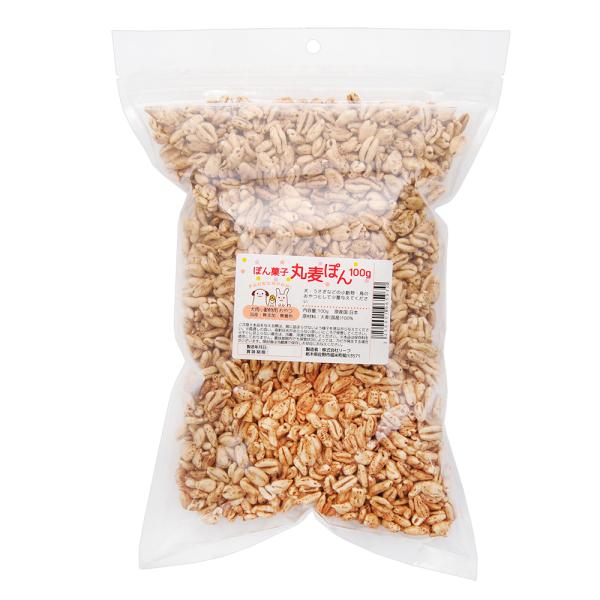 国産　丸麦ぽん　１００ｇ　無塩　無添加　無着色　犬小動物用おやつ　ぱっくんぽん　ＰａｃｋｕｎｘＣＯＣ...