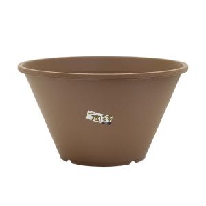 陶鉢（すえはち）寄型　４４０　きん茶（φ４４×Ｈ２４．５ｃｍ・１８Ｌ）お一人様１点限り