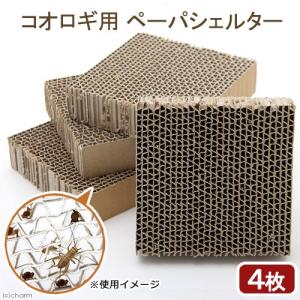 コオロギ用ペーパシェルター（４枚入り）　昆虫　コオロギ　飼育　ハウス　ケース