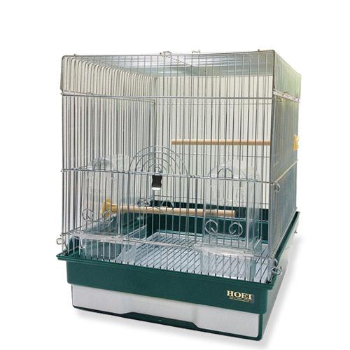 鳥かご　ＨＯＥＩ　ハートフルハウスＬ　ダークグリーン　（３７×４１．５×４４ｃｍ）　セキセイ　小型イ...