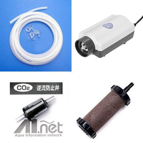 いぶきエアストーン　直径２３×６０＋ＳＳＰＰ−３Ｓ＋逆止弁＋キスゴム×４＋チューブ３ｍ　４５〜６０ｃ...