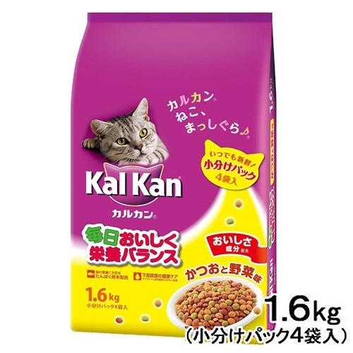 キャットフード　カルカン　ドライ　かつおと野菜味　１．６ｋｇ　（小分けパック４袋入）