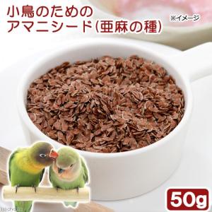 小鳥のためのアマニシード（亜麻の種）　５０ｇ　鳥　フード　餌　おやつ　無添加　無着色