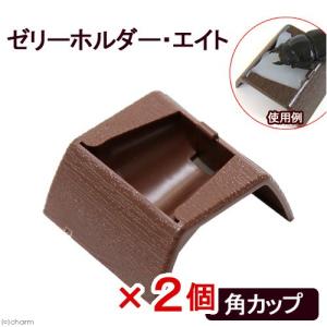 ゼリーホルダーエイト　角カップ　昆虫　エサ皿×２個