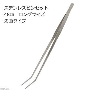 ステンレスピンセット　４８ｃｍ　ロングサイズ　先曲タイプ