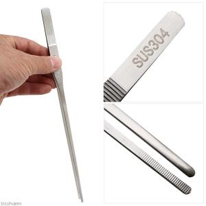 アクロ ステンレスピンセット 27cm ストレ...の詳細画像1