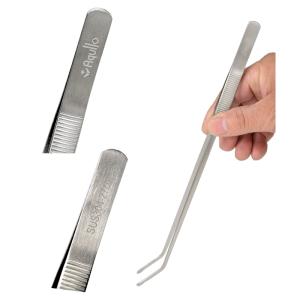アクロ ステンレスピンセット 27cm 先曲タイプの詳細画像1