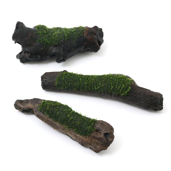 （水草）巻きたて　ウィローモス　流木　Ｓサイズ（約１５ｃｍ）（水中葉）（無農薬）（３本）