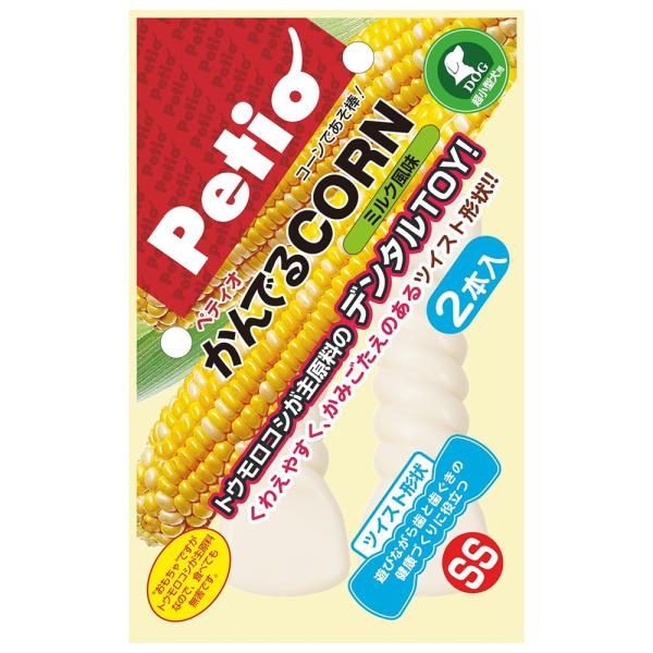 ペティオ　かんでるＣＯＲＮ　ツイスト　ミルク風味　ＳＳ　超小型犬用
