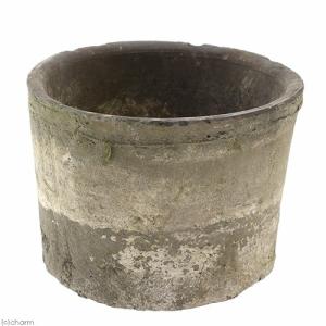 アンティークポット 直径13×高さ10cm 黒 モスポット シリンダー