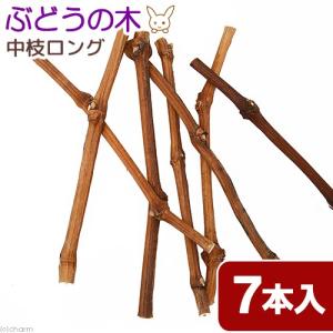 長野県産　ぶどうの木　中枝ロング　７本入　かじり木　小動物用のおもちゃ　無添加　無着色　国産